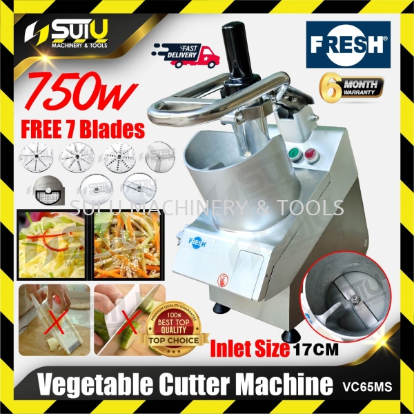 FRESH VC65MS Vegetable Cutter Machine 750W w/ Free 7 Blades Vegetable Cutter / Peeler Kitchen Machine Food Processing Machine Kuala Lumpur (KL), Malaysia, Selangor, Setapak Supplier, Suppliers, Supply, Supplies | Sui U Machinery & Tools (M) Sdn Bhd