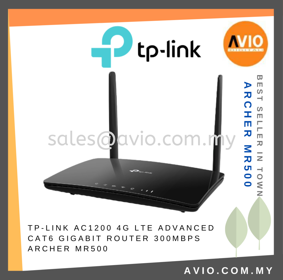 TP-LINK Tplink MR500 AC1200 GSM SIM Card 4G LTE Gigabit Router 300Mbps 4  Ethernet LAN