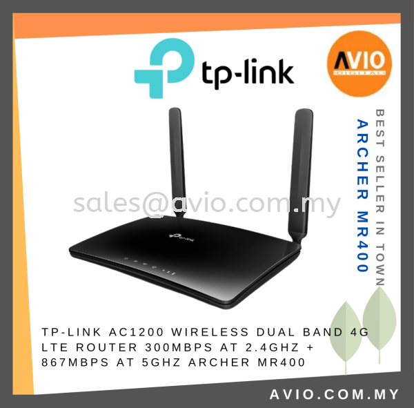 TP-LINK Tplink Archer MR400 AC1200 Dual Band GSM SIM Card 4G LTE Router 150Mbps Speed 4 Ethernet LAN Port Archer MR400 GSM WIFI TP-LINK Johor Bahru (JB), Kempas, Johor Jaya Supplier, Suppliers, Supply, Supplies | Avio Digital