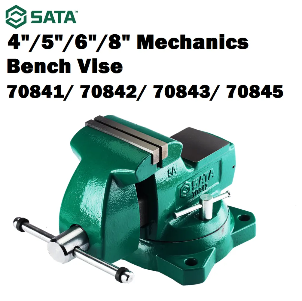 SATA 70841/ 70842/ 70843/ 70845 4"/5"/6"/8" Heavy Duty Mechanics Bench Vise