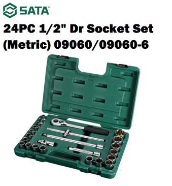 [LOCAL]SATA 24PC 1/2" Dr. Socket Set (Metric) 09060/09060-6