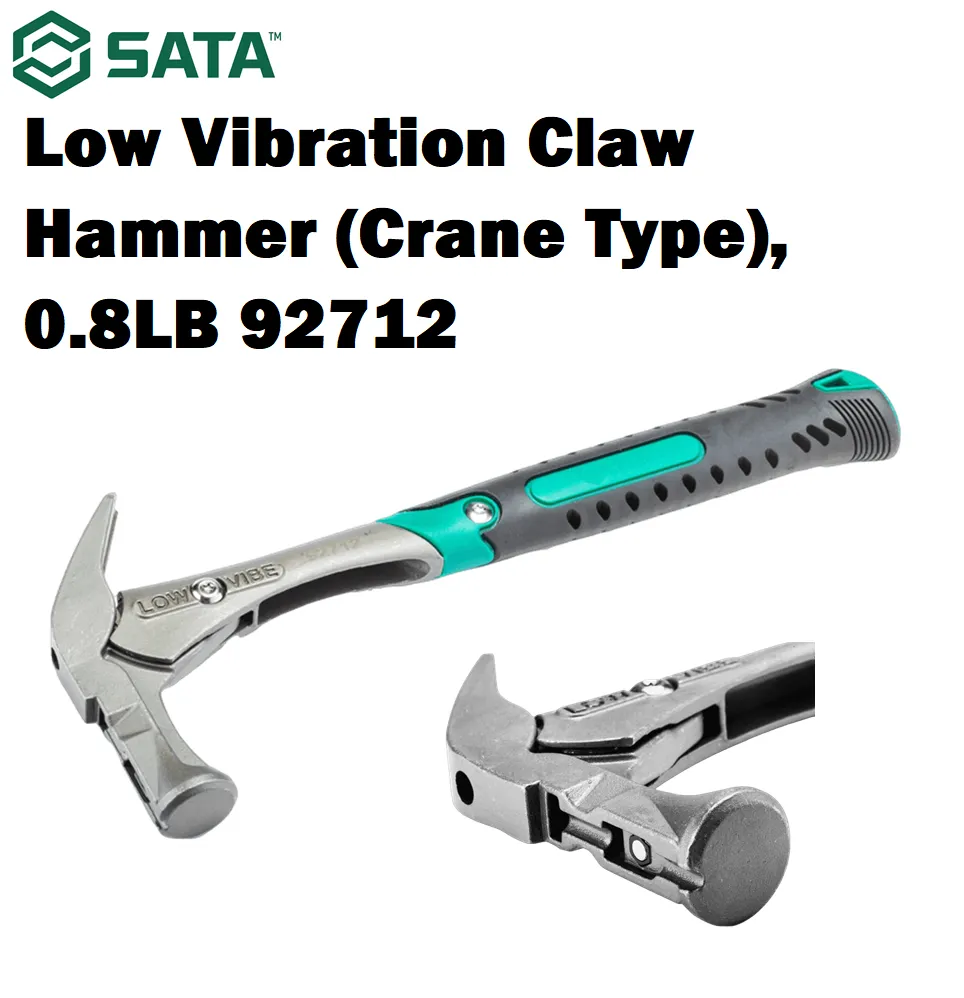 [LOCAL]SATA 92712 Low Vibration Claw Hammer (Crane Type), 0.8LB