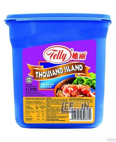 Telly Thousand Island Sos Salad (Tupperware Biru) 3Lt Telly千岛酱  [15334]