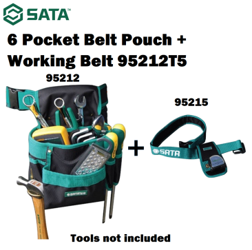 [LOCAL]SATA 6 Pocket Belt Pouch (95212) + Working Belt (95215) 95212T5