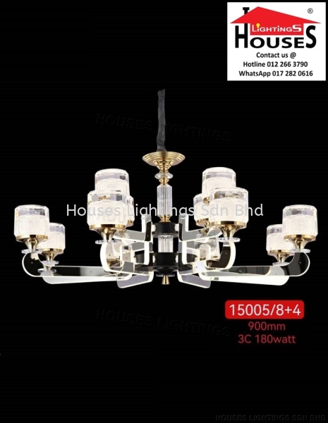 HANGING 15005-8+4 180W LED-MIX(3C) Indoor Pendant Light  Pendant Light Selangor, Malaysia, Kuala Lumpur (KL), Puchong Supplier, Suppliers, Supply, Supplies | Houses Lightings Sdn Bhd