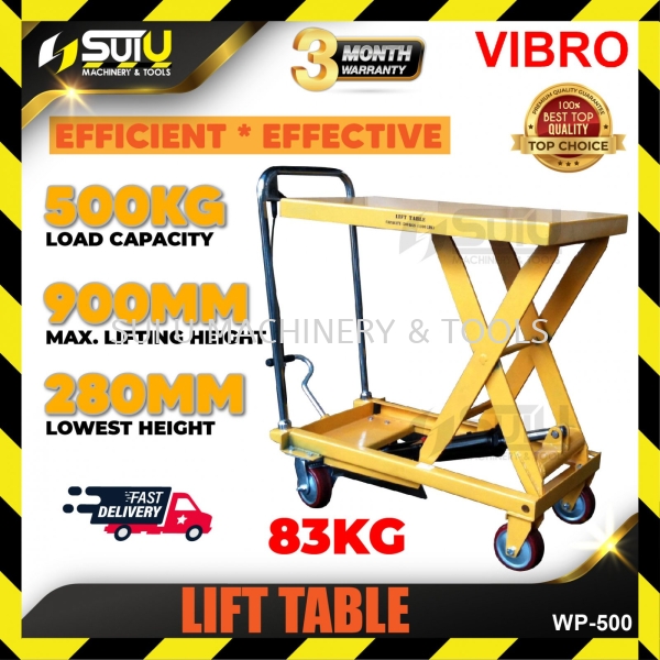 VIBRO WP-500 / WP500 Hand Lift Table 500KG Trolley / Truck Tool Storage / Trolley Kuala Lumpur (KL), Malaysia, Selangor, Setapak Supplier, Suppliers, Supply, Supplies | Sui U Machinery & Tools (M) Sdn Bhd