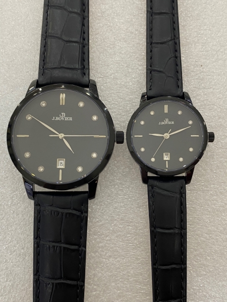 J.Bovier B26-7370 Couple Black Dial Black Leather Strap Watch Couple J.BOVIER Selangor, Malaysia, Kuala Lumpur (KL), Shah Alam Supplier, Suppliers, Supply, Supplies | CLOCK FAMILY ENTERPRISE