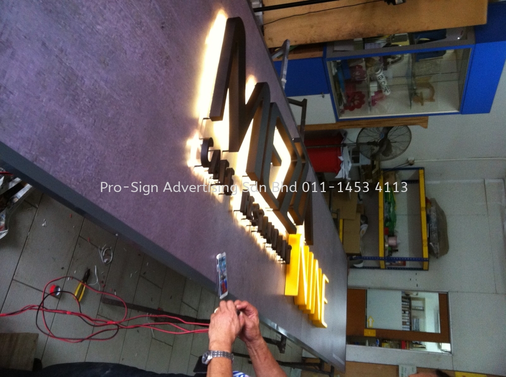 ACP BASE WITH EG BOX UP LED BACK-LIT (MEZZANINE CAFE, KUCHAI, 2015 ...