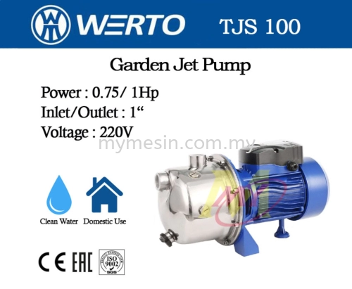 Werto TJS100 Garden Jet Pump 230V [Code: 9922]