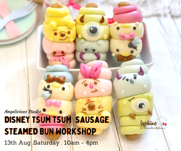 Disney Tsum Tsum Sausage Steamed Bun Workshop Baking Workshop Baking & Culinary Kuala Lumpur (KL), Malaysia, Selangor, Danau Desa Class, Lesson, Workshop | Angelicioxs Studio