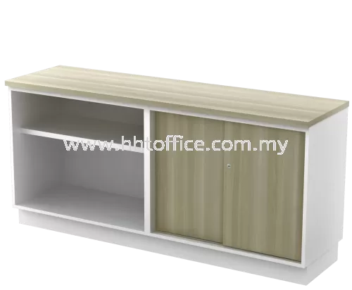 B-YOS 7160/80-Open Shelf + Sliding Door Low Cabinet
