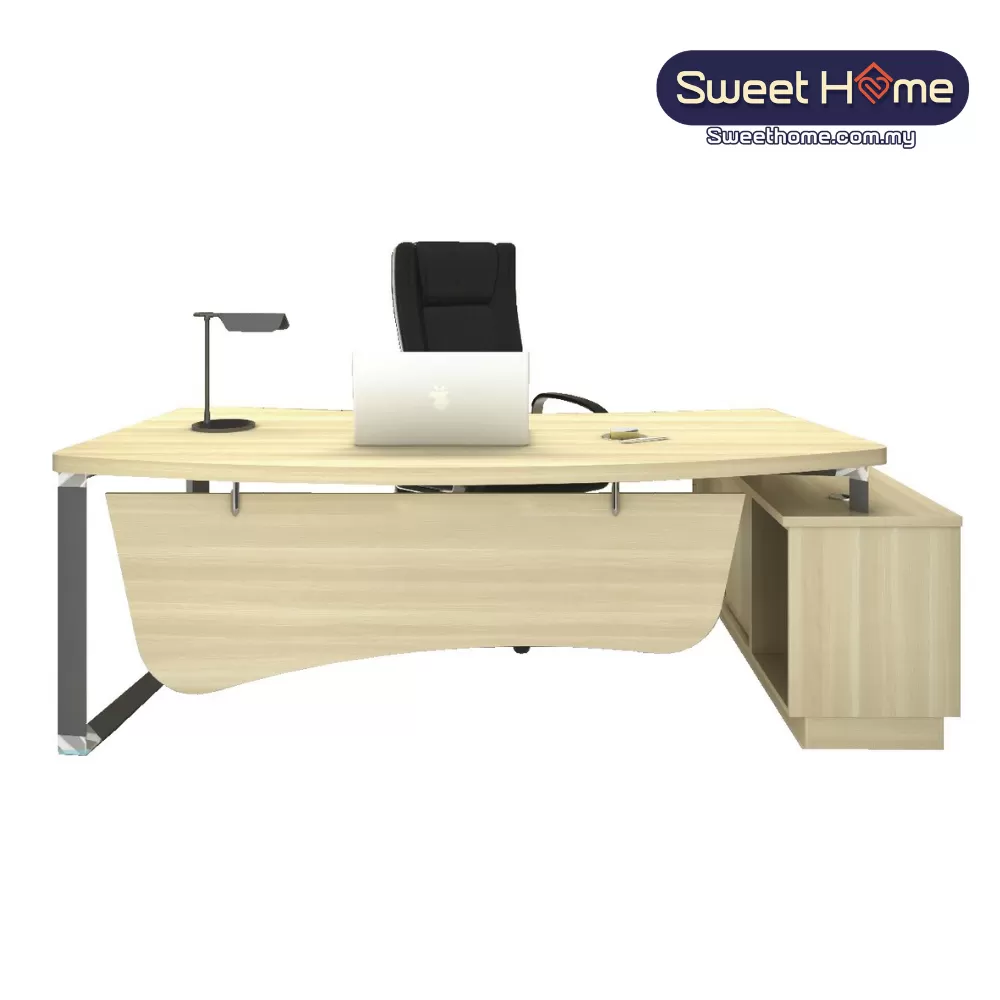 Director Table With Side Cabinet | Office Table Penang | Director Table Penang