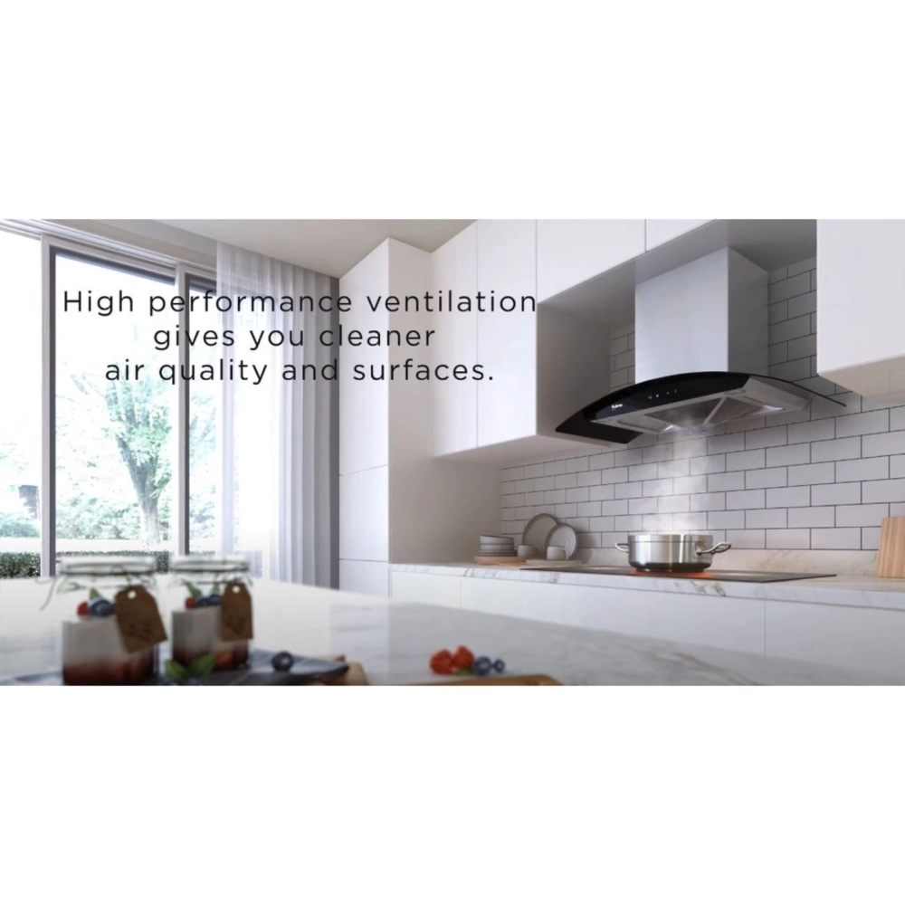 RUBINE STAINLESS STEEL & TEMPERED GLASS HOOD RCH-MARIA-SS