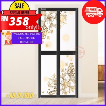 ART FIBRE BI FOLD TOILET DOOR, ALUMINIUM DOOR, FOLDING DOOR CUSTOM MADE