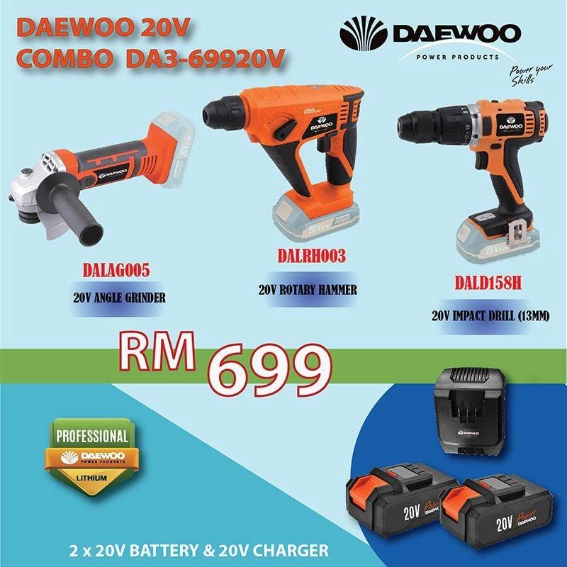 DAEWOO 20V COMBO SET - DA3-69920V 