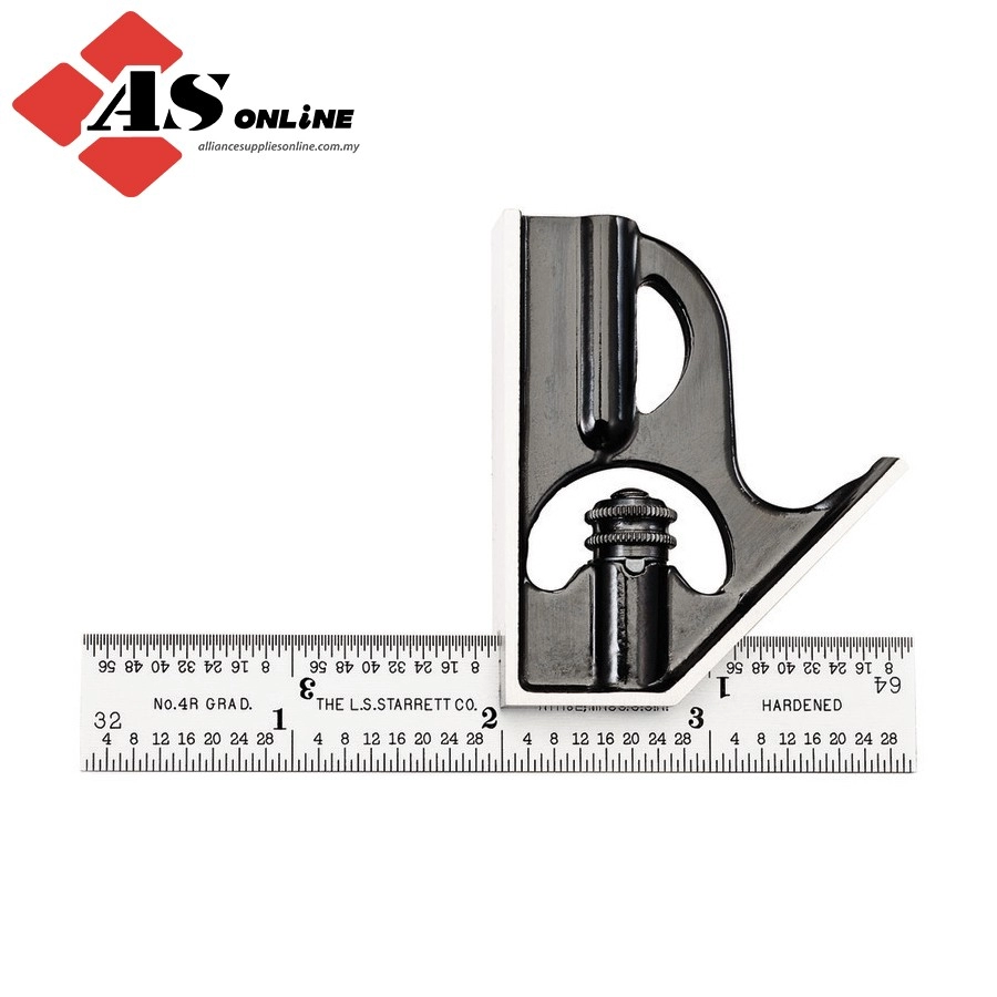 STARRETT 4" Combination Square with Square Head / Model: C33H-4-4R