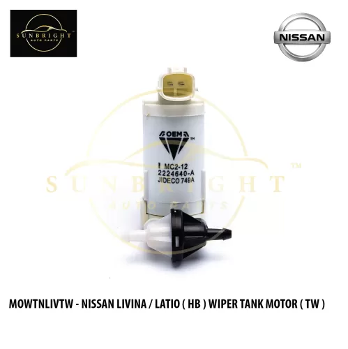 MOWTNLIVTW - NISSAN LIVINA / LATIO ( HB ) WIPER TANK MOTOR ( TW )