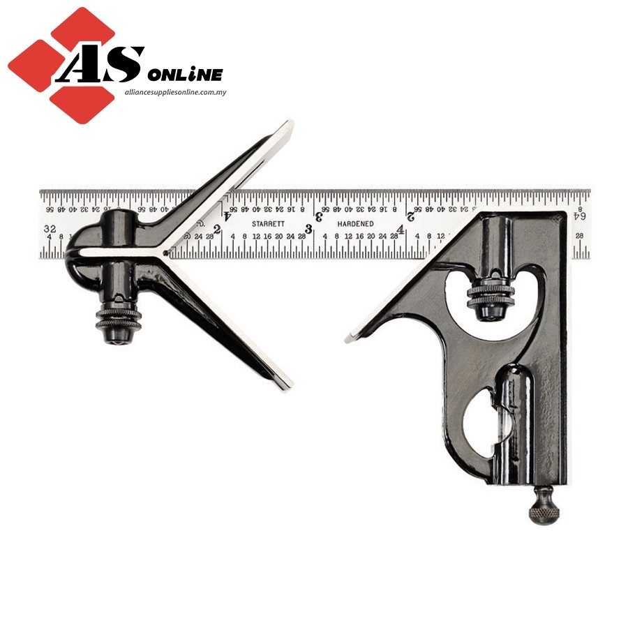 STARRETT 6" Combination Square with Square and Center Head / Model: 33HC-6-4R