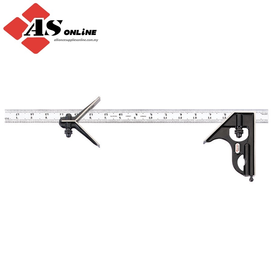 STARRETT 18" Combination Square with Square and Center Head / Model: C33HC-18-16R