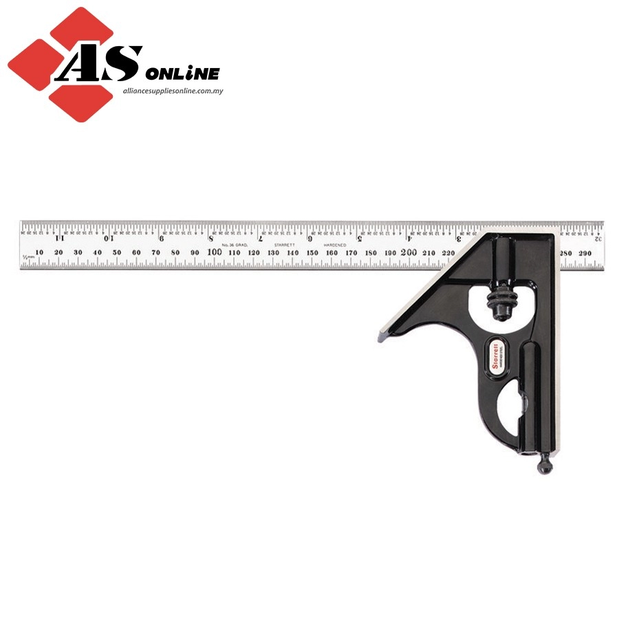 STARRETT 300m and 11-3/4" Combination Square with Square Head / Model: 33MEH-300