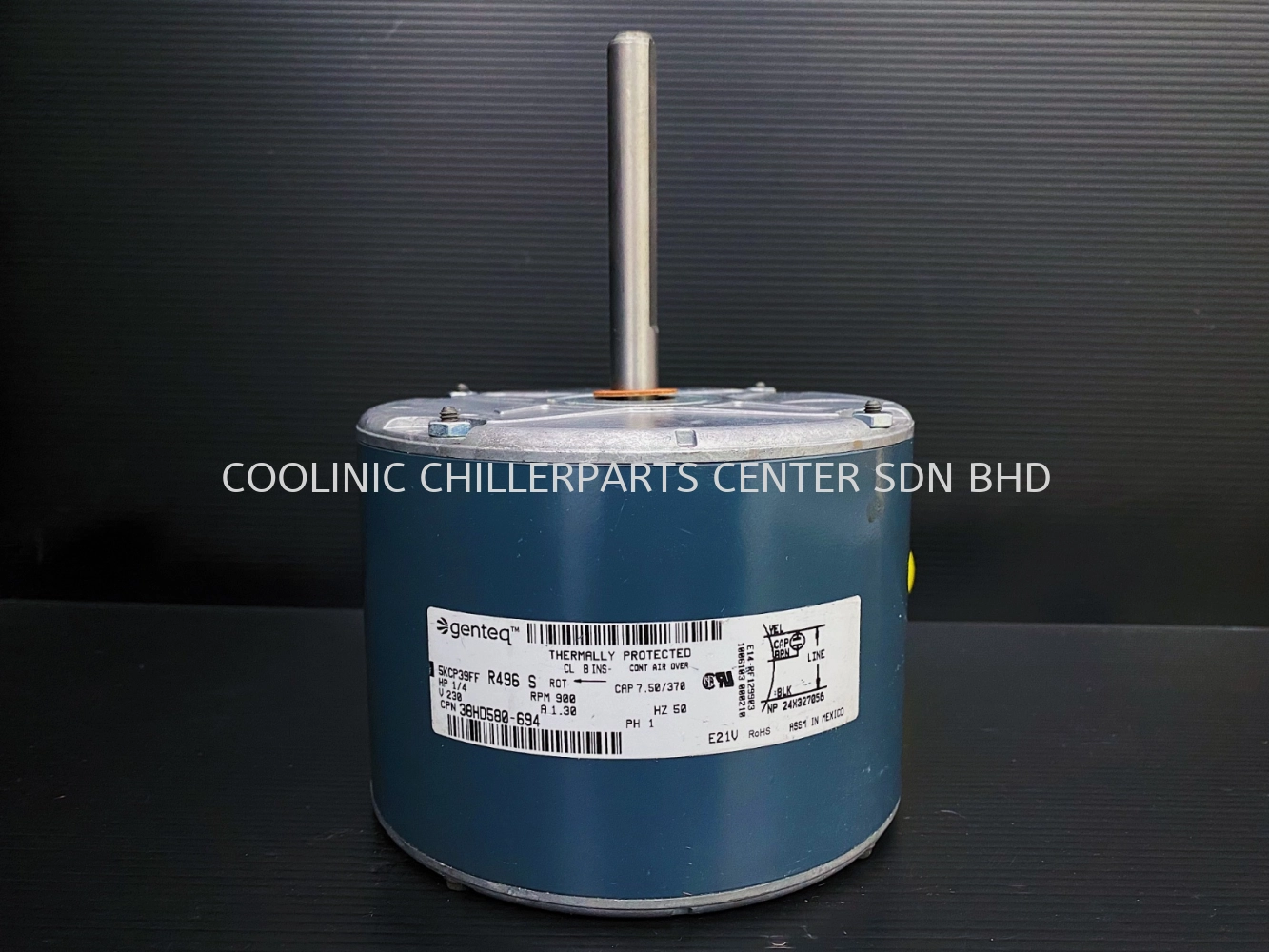 38HD580-694 Fan Motor [5KCP39FFR496S] 1/4-HP/900RPM-230V-1PH-50HZ W/O Fan Capacitor