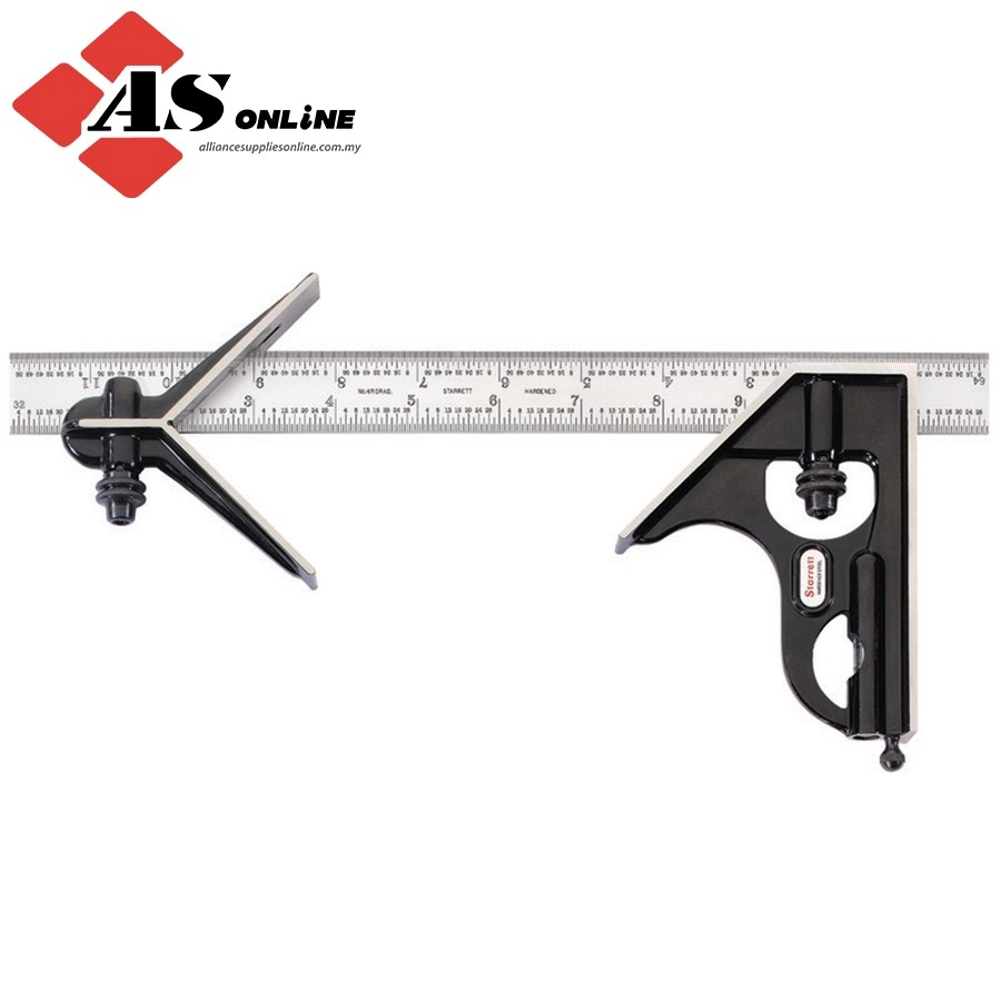 STARRETT 12" Combination Square with Square and Center Head / Model: 33HC-12-4R