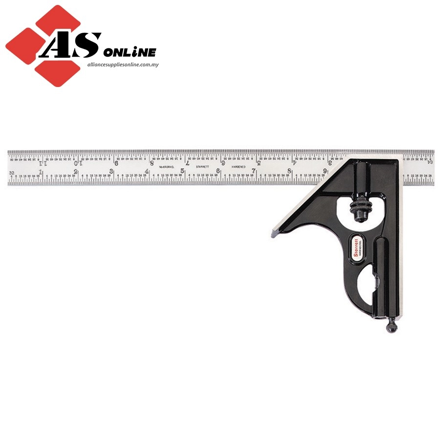 STARRETT Steel Combination Square, Inch, 12" / Model: C33H-12-4RW/SLC