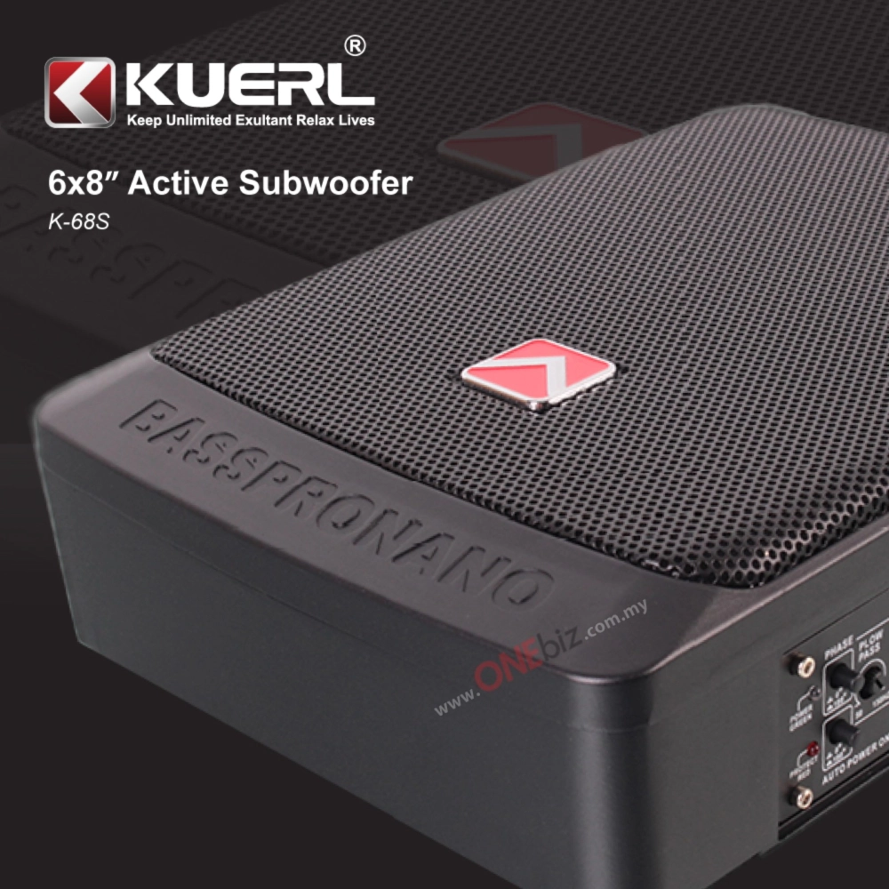 KUERL 6x8 inch Active Subwoofer 600Watt Max K-68S