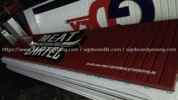 meat cartel aluminium trism ceiling casing 3d led frontlit logo lettering signage signboard  Aluminum Ceiling Trim Casing 3D Box Up Signboard Klang, Malaysia Supplier, Supply, Manufacturer | Great Sign Advertising (M) Sdn Bhd