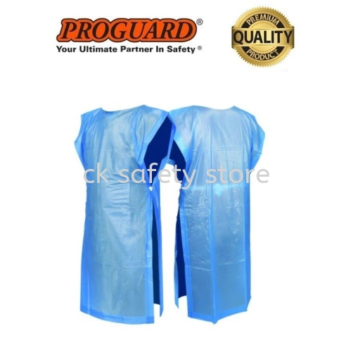 PROGUARD ST9696 High Quality Waterproof PVC Blue Apron c/w Waist Ties Great