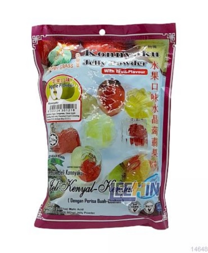 Happy Grass Jelly “Apple” Konnyaku Powder 300gm 快草“苹果”果冻粉  [14647 14648]