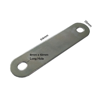 Flat Join Bracket c/w 2pcs 8x10 Long Holes