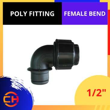 POLY FITTING FEMALE BEND 1/2