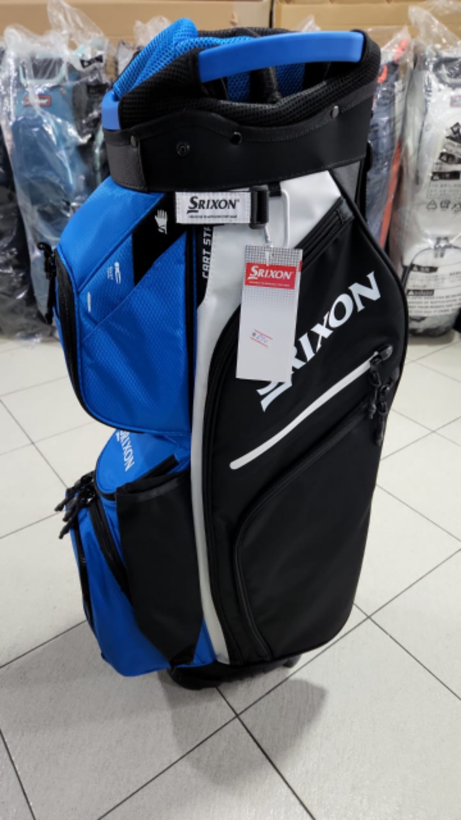 2022 Srixon Premium Cart Bag Black/Blue/White