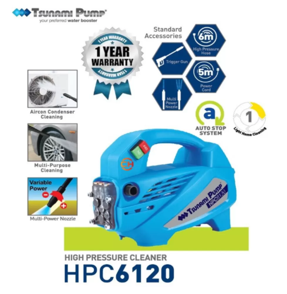 TSUNAMI WATER JET CLEANER PUMP HPC6120 HIGH PRESSURE WATER JET CLEANER