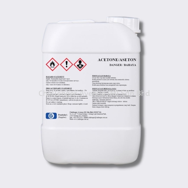 Acetone Industrial Solvents Industrial Chemicals Chemicals Selangor, Malaysia, Kuala Lumpur (KL), Subang Jaya Supplier, Suppliers, Supply, Supplies | Challenger Avenue (M) Sdn Bhd