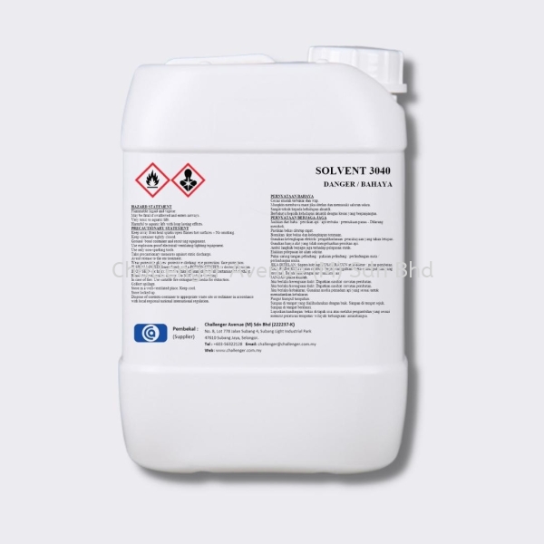 Solvent 3040 Industrial Solvents Industrial Chemicals Chemicals Selangor, Malaysia, Kuala Lumpur (KL), Subang Jaya Supplier, Suppliers, Supply, Supplies | Challenger Avenue (M) Sdn Bhd