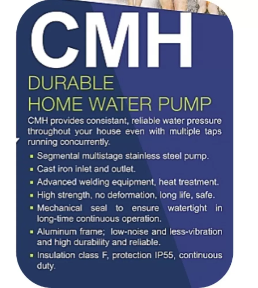 TSUNAMI HOME PUMP WATER PUMP CMH4-50K (1.3HP) HOME WATER BOOSTER PUMP, PAM AIR