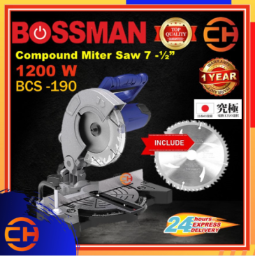 BOSSMAN BCS-190 1200W COMPOUND MITER SAW 7-1/2"