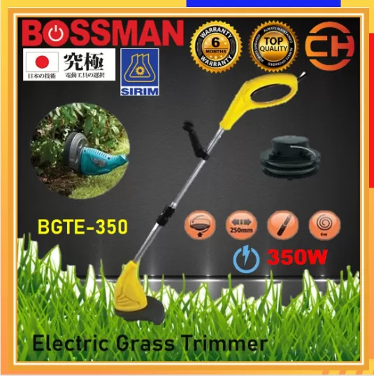 BOSSMAN ELECTRIC GRASS TRIMMER 350W (BGTE-350) MESIN GUNTING POTONG RUMPUT