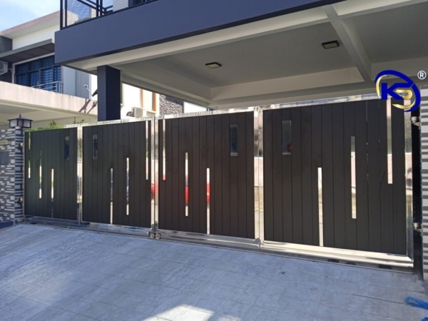 Folding Gate Lorong Beldrees 3, Taman Putra Pogun, Jalan Datuk Panglima Banting, Penampang. Sabah Main Gate  Johor Bahru (JB), Malaysia, Selangor, Kuala Lumpur (KL) Supplier, Suppliers, Supply, Supplies | Knight Services Enterprise Sdn Bhd