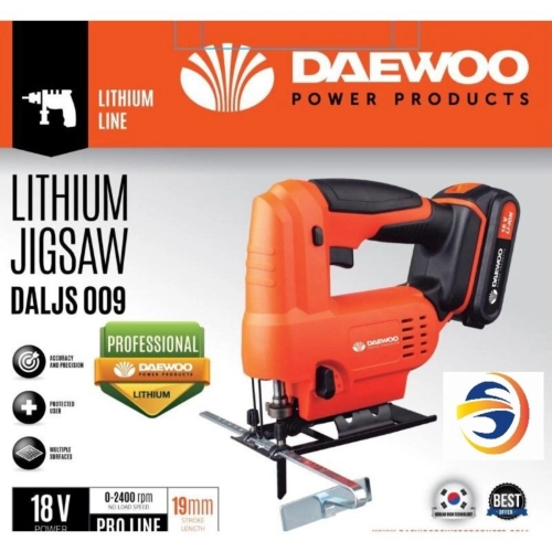 DAEWOO 18V CORDLESS JIG SAW C/W  CHARGER & 2 BATTERY - DALJS009