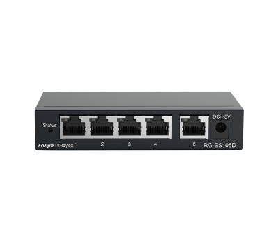 RG-ES105D.RUIJIE 5-Port 10/100Mbps Unmanaged Metal Switch