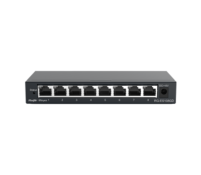 RG-ES108GD.RUIJIE 8-Port Gigabit Unmanaged Metal Switch