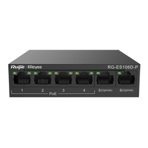 RG-ES106D-P.RUIJIE 6-Port 100Mbps Unmanaged PoE+ Switch with 58W RUIJIE Network/ICT System Johor Bahru JB Malaysia Supplier, Supply, Install | ASIP ENGINEERING