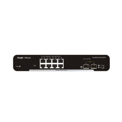 RG-NBS3100-8GT2SFP.RUIJIE 10-Port Gigabit Layer 2 Cloud Managed Non-PoE Switch