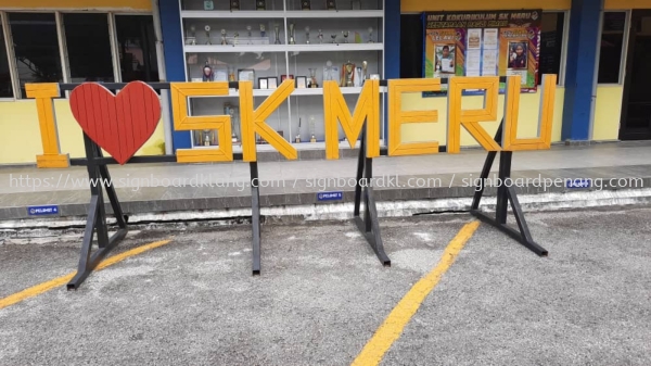 sk meru pvc cut out 3d lettering logo signage signboard at klang Huruf 3D Papan PVC Kuala Lumpur (KL), Malaysia Pembinaan, Pasang, Pembekal | Great Sign Advertising (M) Sdn Bhd