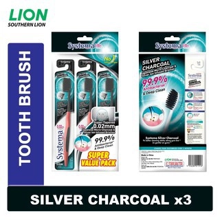 SYSTEMA SILVER CHARCOAL TOOTHBRUSH ( 1's / Value Pack ) - Soft