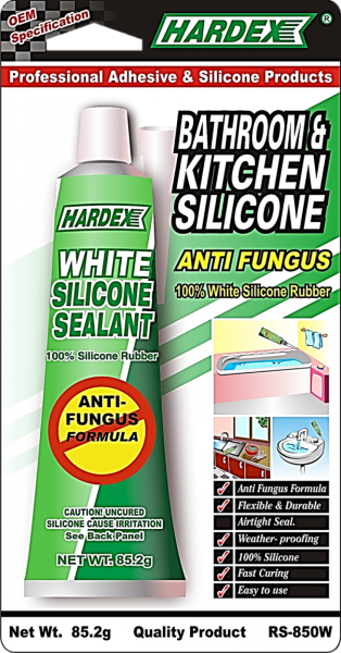 BATHROOM & KITCHEN WHITE SILICONE RS 850W HOUSEHOLD ADHESIVE HOUSEHOLD PRODUCTS Pahang, Malaysia, Kuantan Manufacturer, Supplier, Distributor, Supply | Hardex Corporation Sdn Bhd