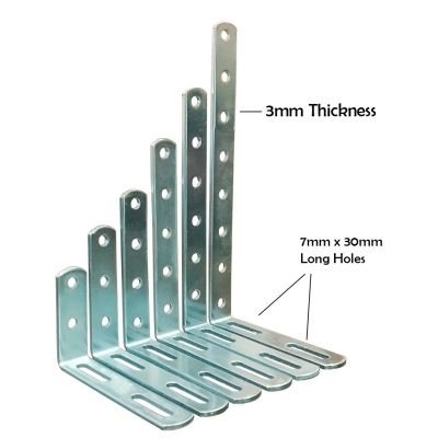 L Bracket with 7 x 30mm Long Holes